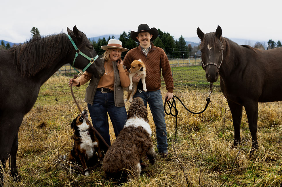 The Lucky B Crew (left to right- Indy, Filly, Mackenze Quill, Ginger, Chace, & Annie)