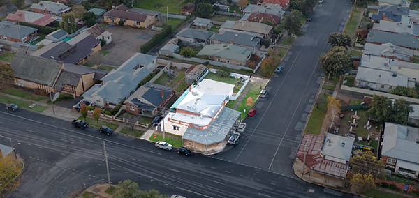 Aerial view of Murrumbidgee Speech Pathology clinic and surrounding area in Wagga Wagga