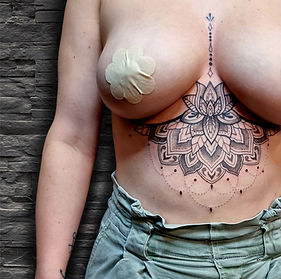 Mandala Underboob Tattoo
