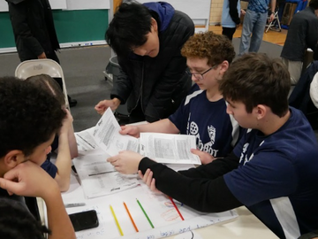 Our team working together on Kickoff