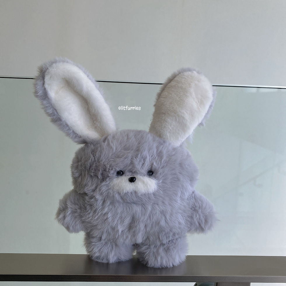 Thumbnail: GREY BUNNY STUFFED PAL