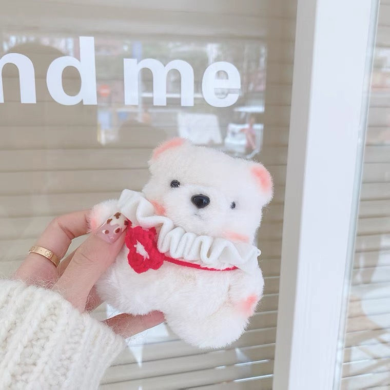 Thumbnail: FLUFFY POLAR BEAR AIRPODS CASE