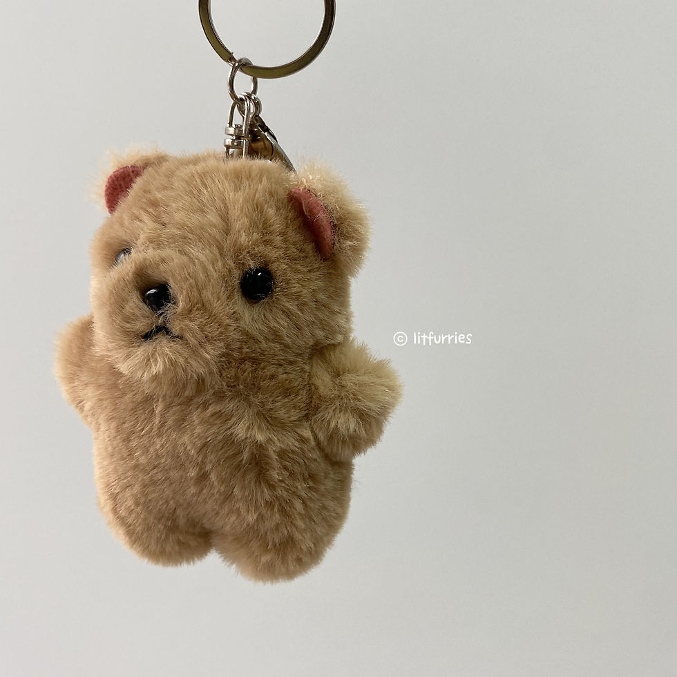 Thumbnail: TEDDY BEAR PLUSH BAG CHARM