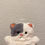 Thumbnail: GREY & WHITE KITTEN CASE FOR SAMSUNG GALAXY BUDS 3, BUDS 3 PRO