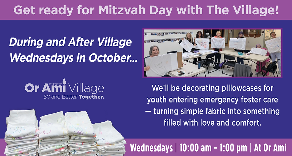 Or Ami Village: Get Ready for Mitzvah Day with The Village!