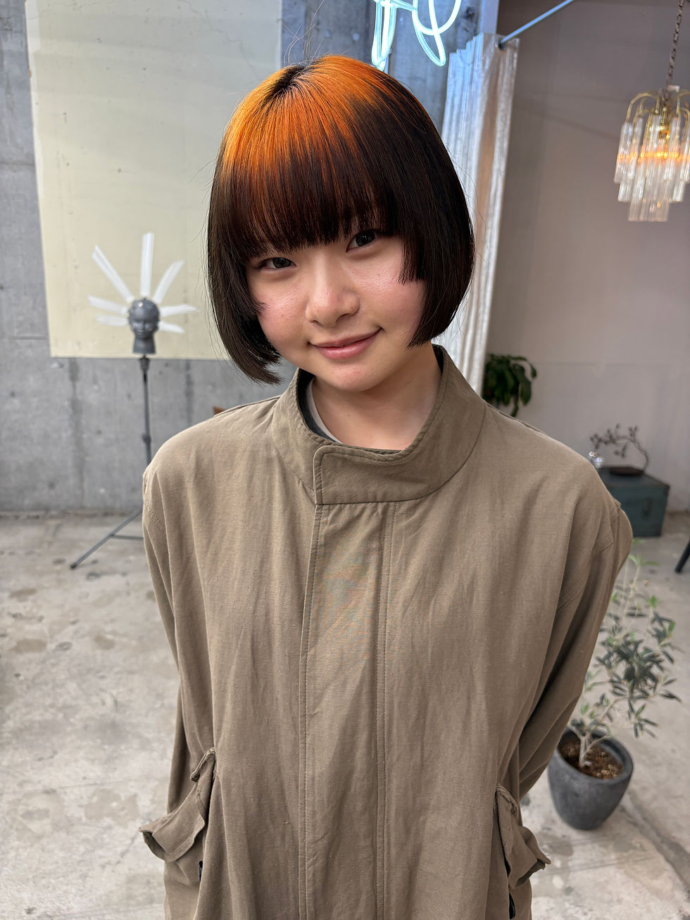 【NANA】小顔ボブ×デザインカラー