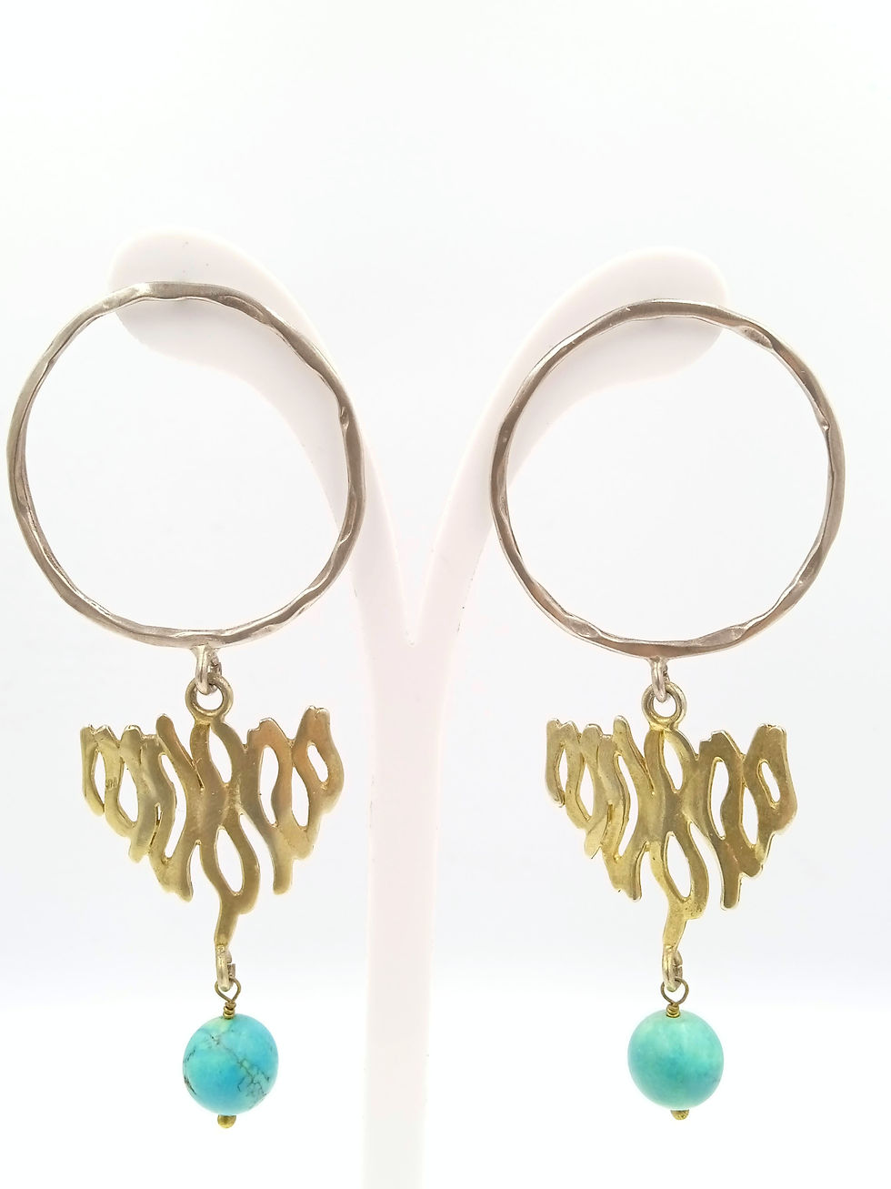 Thumbnail: Unique Turquoise Beads Earrings 