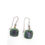 Thumbnail: Stylish 925 silver plated earrings hematite with quartz and green zircon.