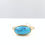 Thumbnail: Classy Turquoise ring 925 sterling silver God plated