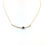 Thumbnail: Delicate Iolite Necklace with 925 Sterling silver Gold plated chain