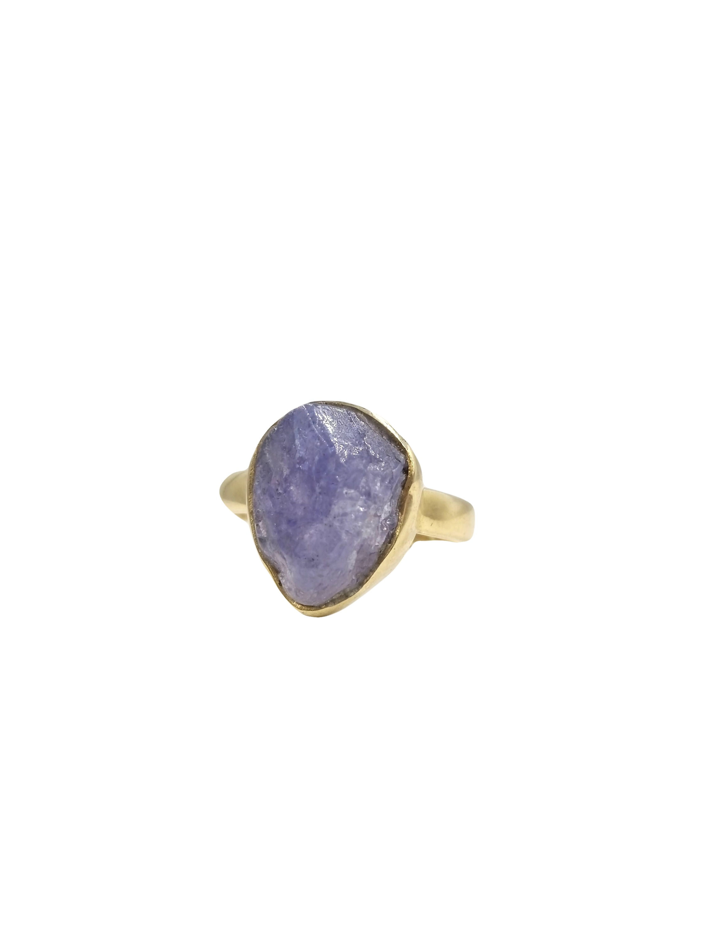 Elegant Raw Tanzanite ring