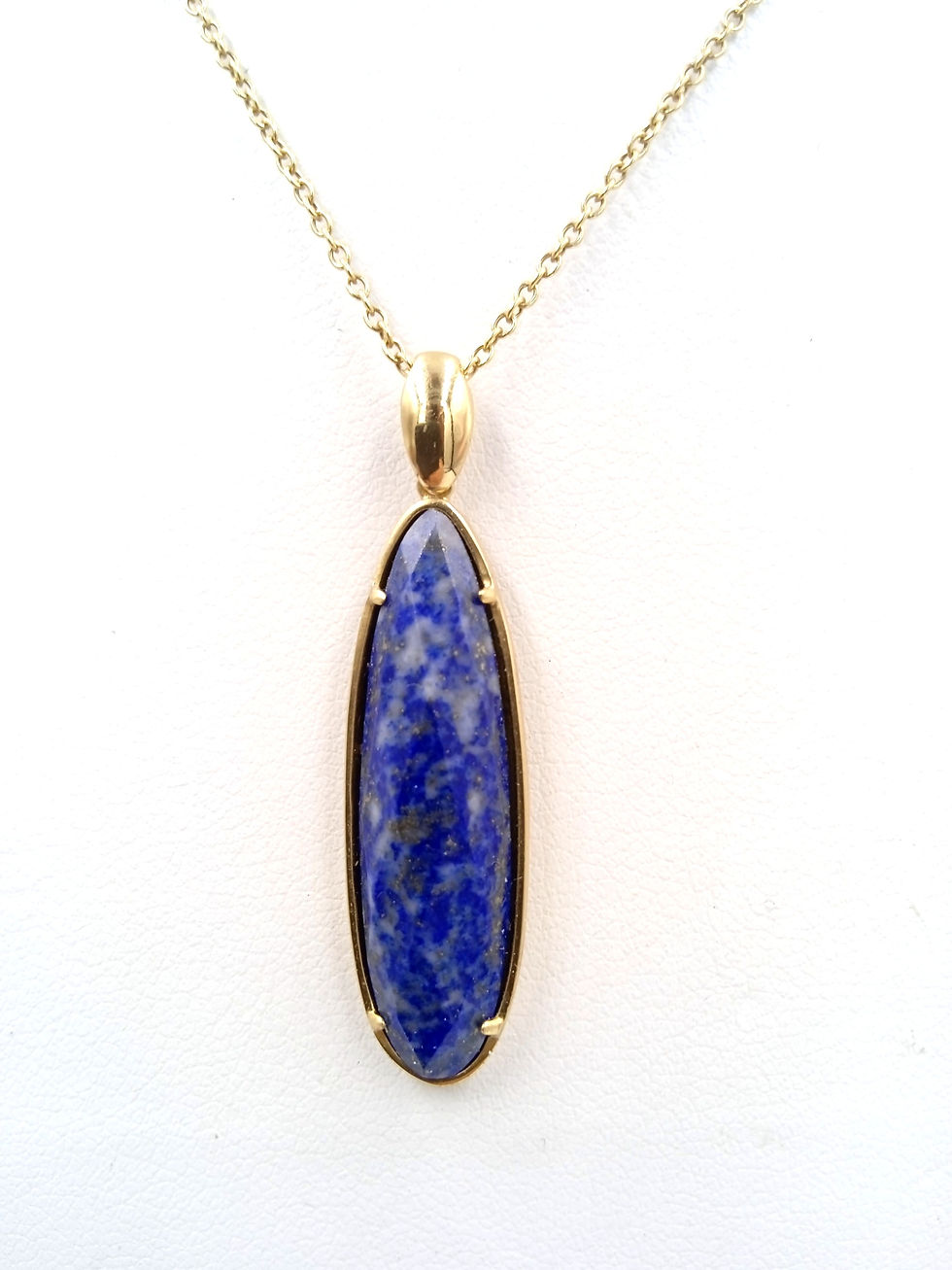 Thumbnail: Luxury Sapphire  Necklace 925 sterling silver Gold plated