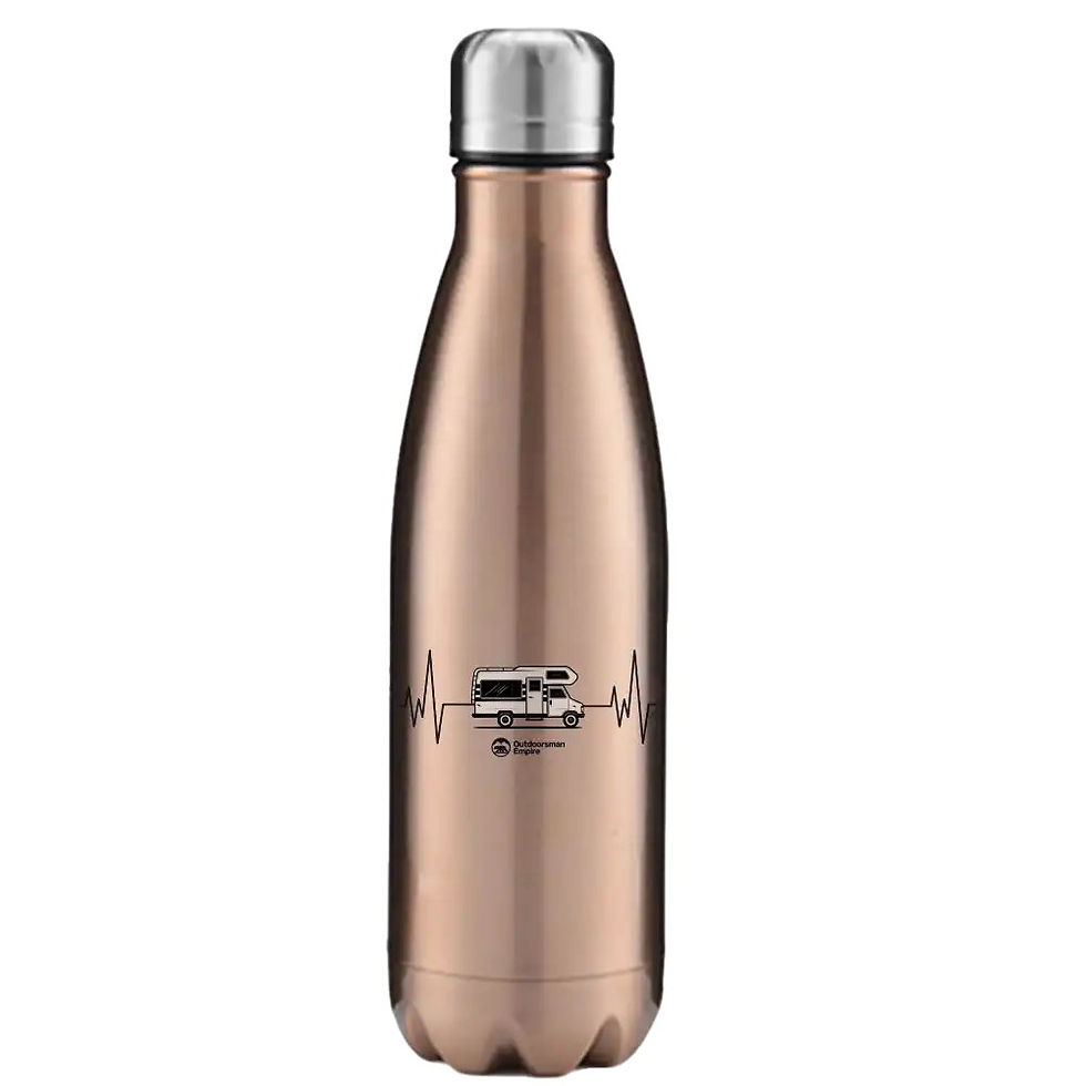 Thumbnail: Camping Cardiogram 17oz Stainless Water Bottle