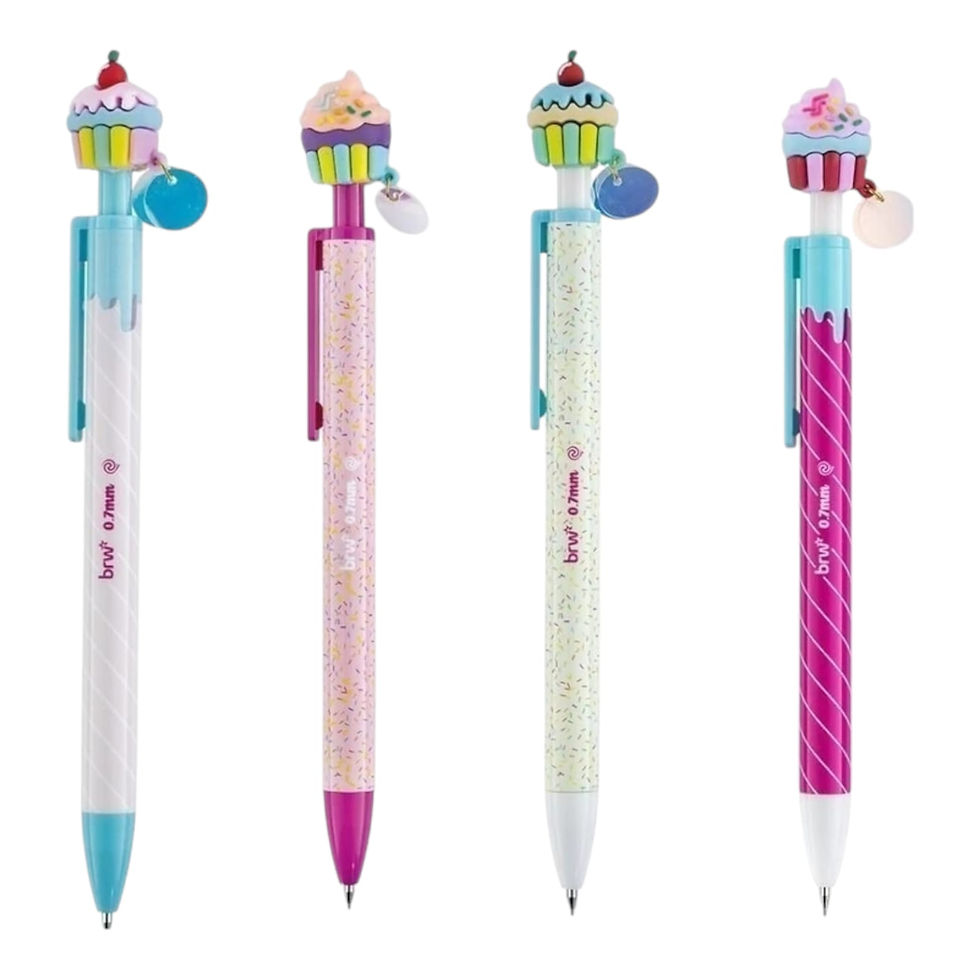 Lapiseira Escolar 0.7 MM Divertida Cupcake Tutti Frutti BRW - Sortido