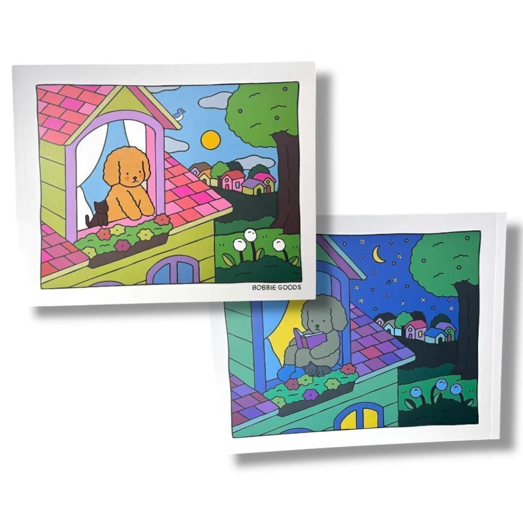Livro de Colorir Bobbie Goods - Ilustrações Fofas Estilo Retrô Kawaii | Modelo
