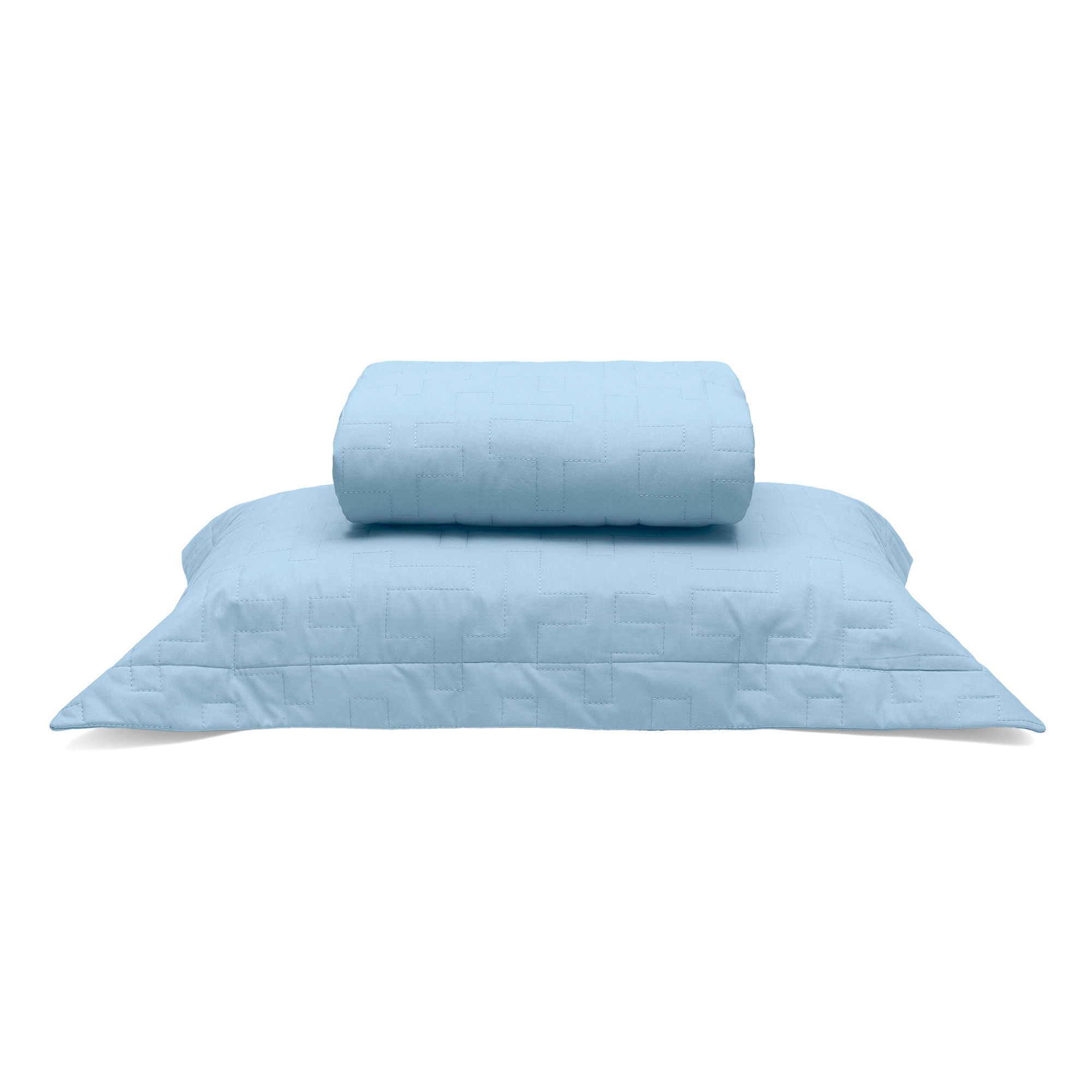Kit Colcha Sleep com Elástico - Azul - Solteiro