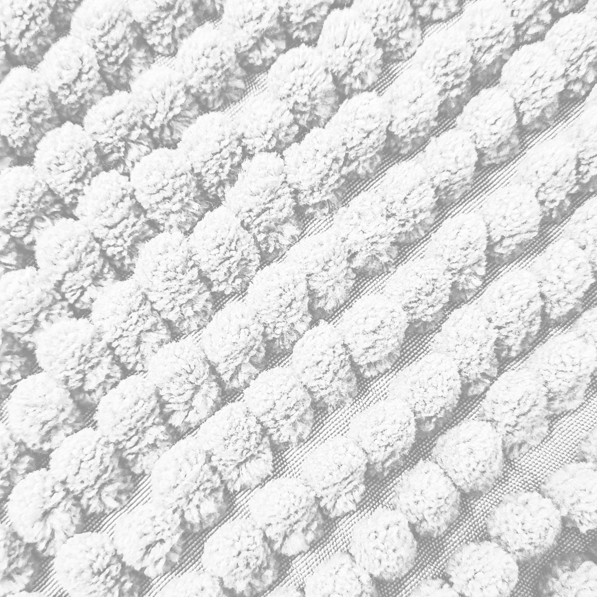 Tapete Chenille Popcorn - Branco - 40 x 60 cm