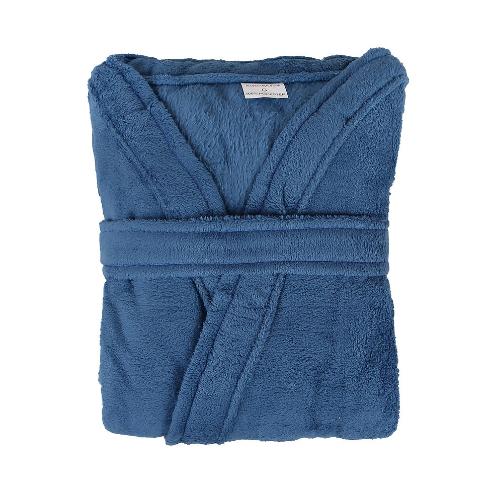 Miniatura: Roupao Liso Kimono 8 A 10 Anos - Jeans - 8-10