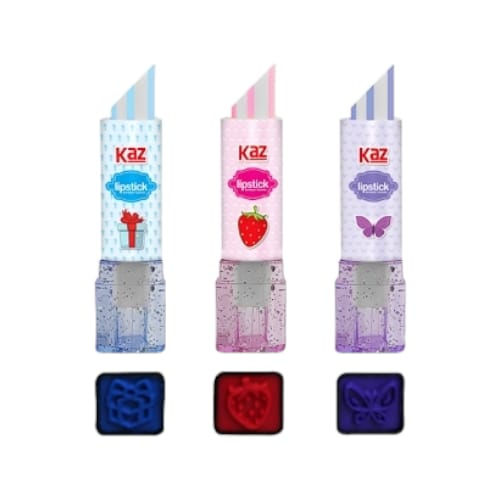 Borracha Lipstick com Carimbo Estilizado - 3 Cores