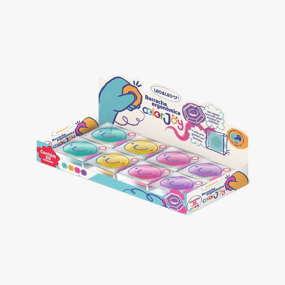 Miniatura: Borracha Colorjoy Ergonômica Hexagonal - Leo e Leo - imagem 2