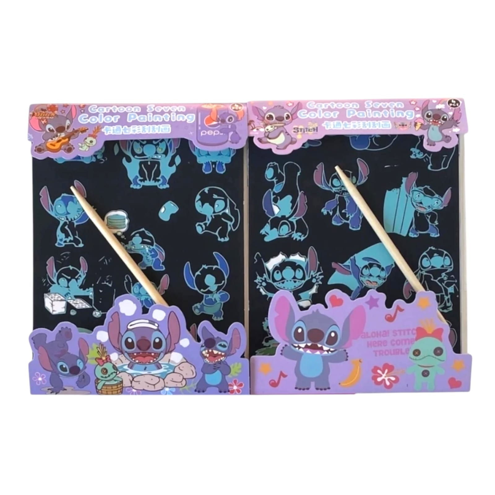 Kit Arte para Raspar Stitch | Painel Mágico Scratch Art
