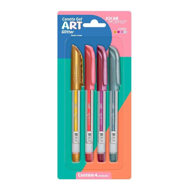 Caneta Gel Art Colorida 1.0 Blister (4 Unidades) - Jocar Office - imagem 2