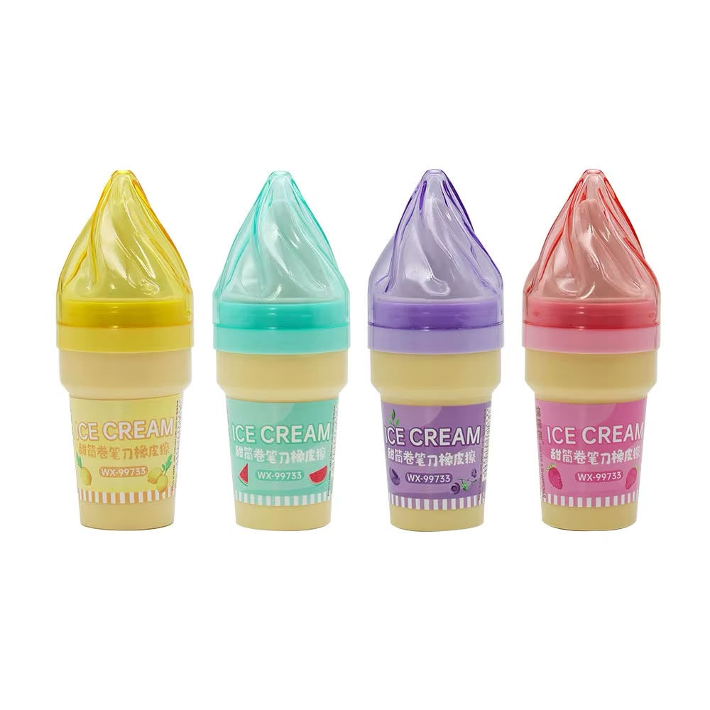 Borracha e Apontador Ice Cream - Formato de Sorvete
