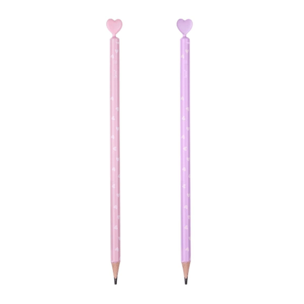 Lápis HB de Coração - Rosa ou Roxo