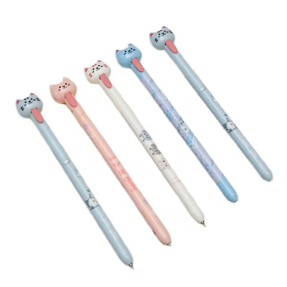 Caneta Gatinho Retrátil com Linguinha Interativa