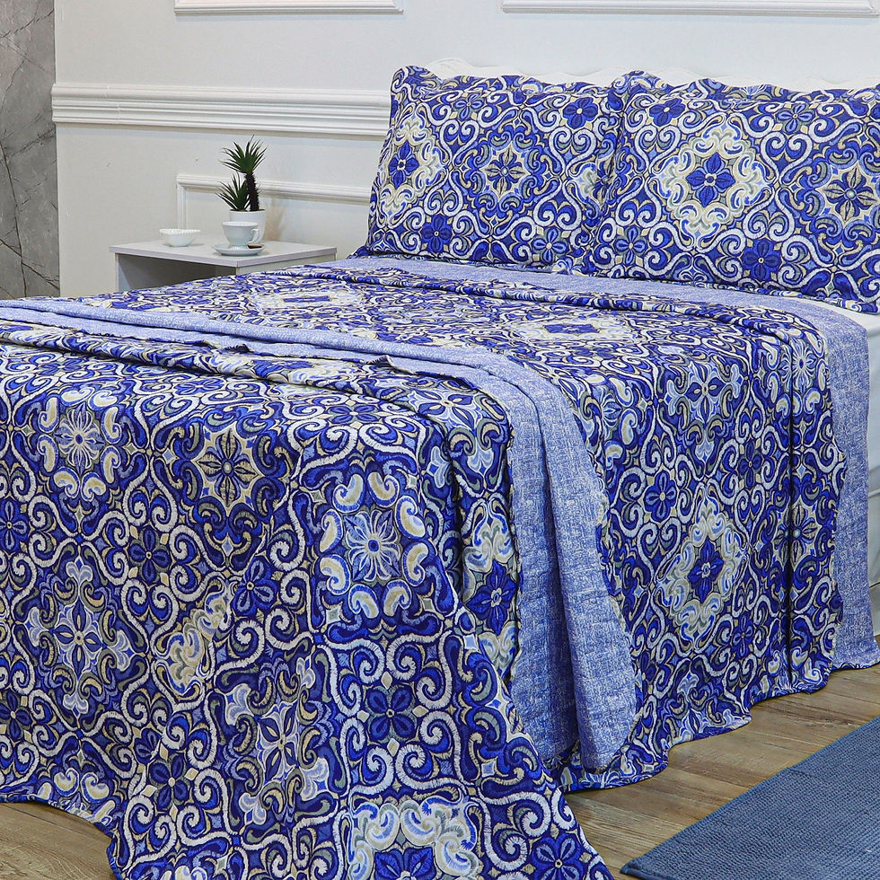 Kit Cama Ultra Lisse Belle - Azul Est - Casal