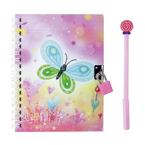 Kit Diário Borboleta Rosa com 2 Peças - FOFY - imagem 2
