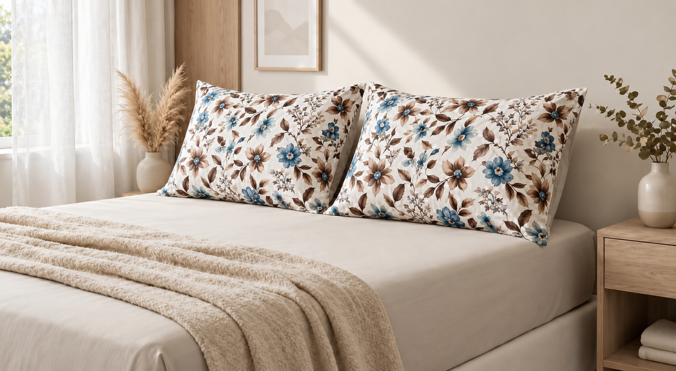 JG Cama Simples Queen 3P - estampa floral - Ref. 6327