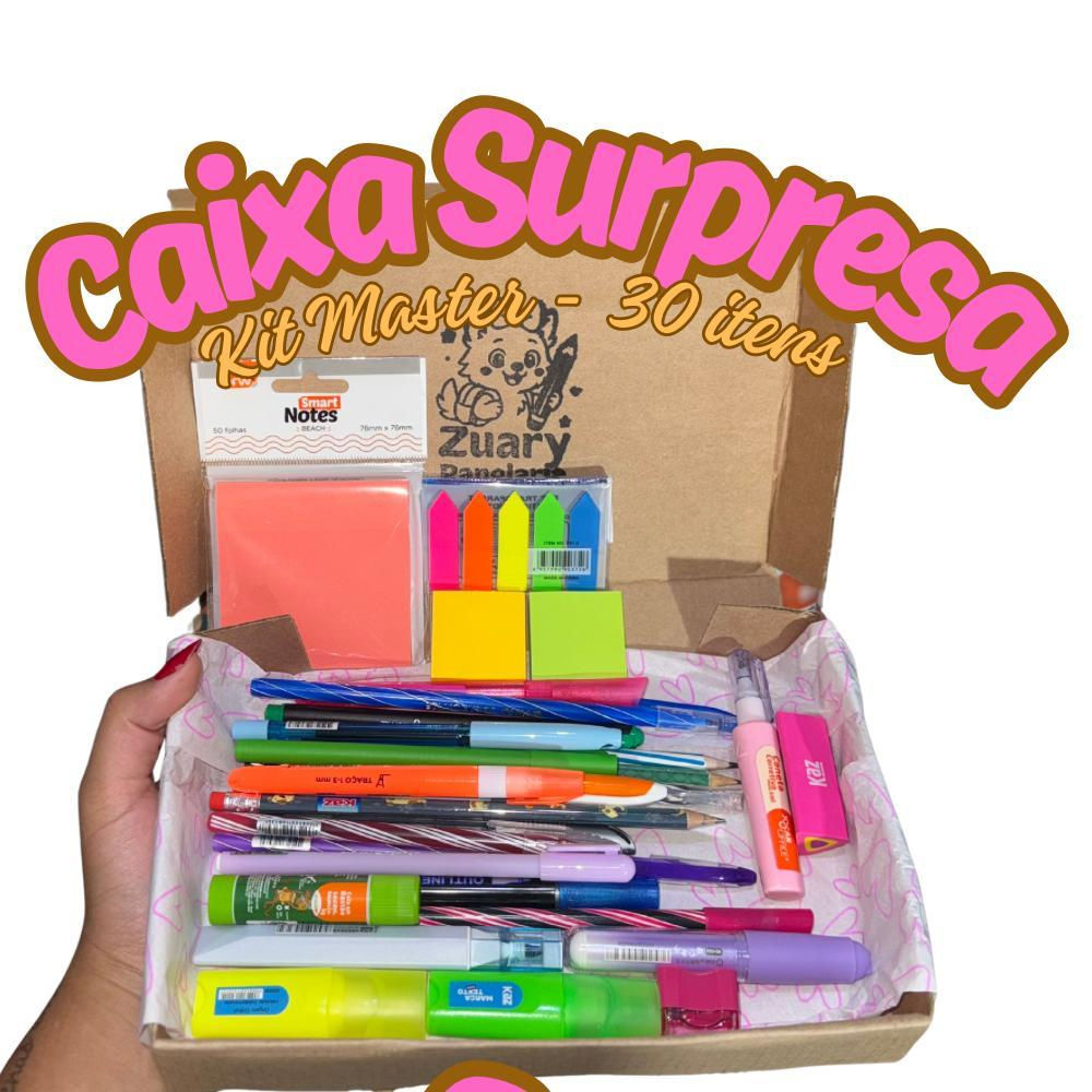 BOX MASTER PAPELARIA - 30 Itens ( escolha OFFICE ou OFFICE FOFA )