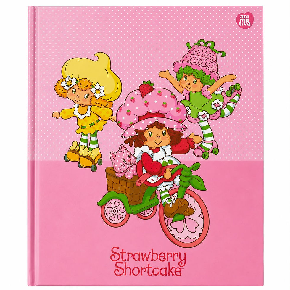 Caderno Moranguinho Brochura Capa Dura Costurado 80 Fls - 200x275 – imagem 2