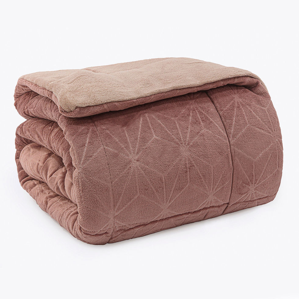 Edredom Plush Airbloon Casal Rosa