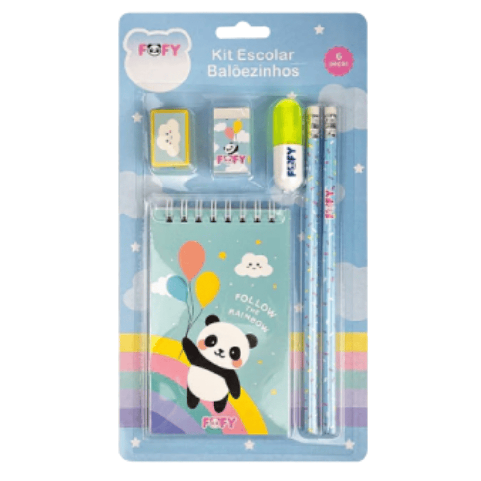 Kit Escolar BALOEZINHOS - KIT 6 PEÇAS - FOFY - imagem 2