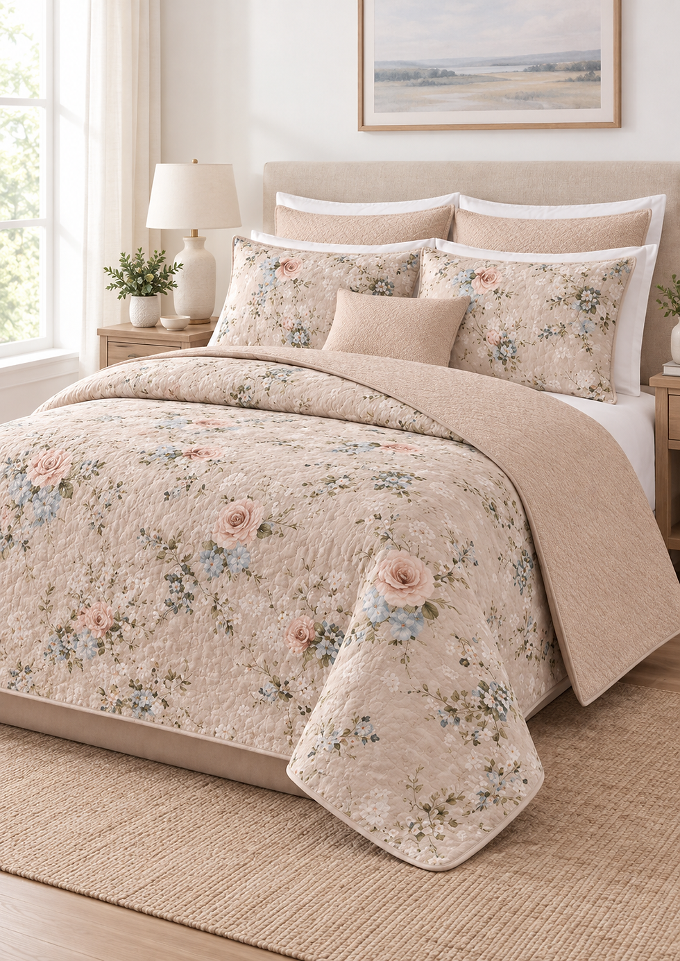 Miniatura: Kit Cama King Delicato - Pétalas