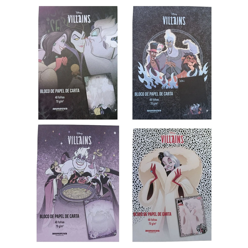 Bloco de Papel de Carta Disney Vilões 48 Folhas – Animativa