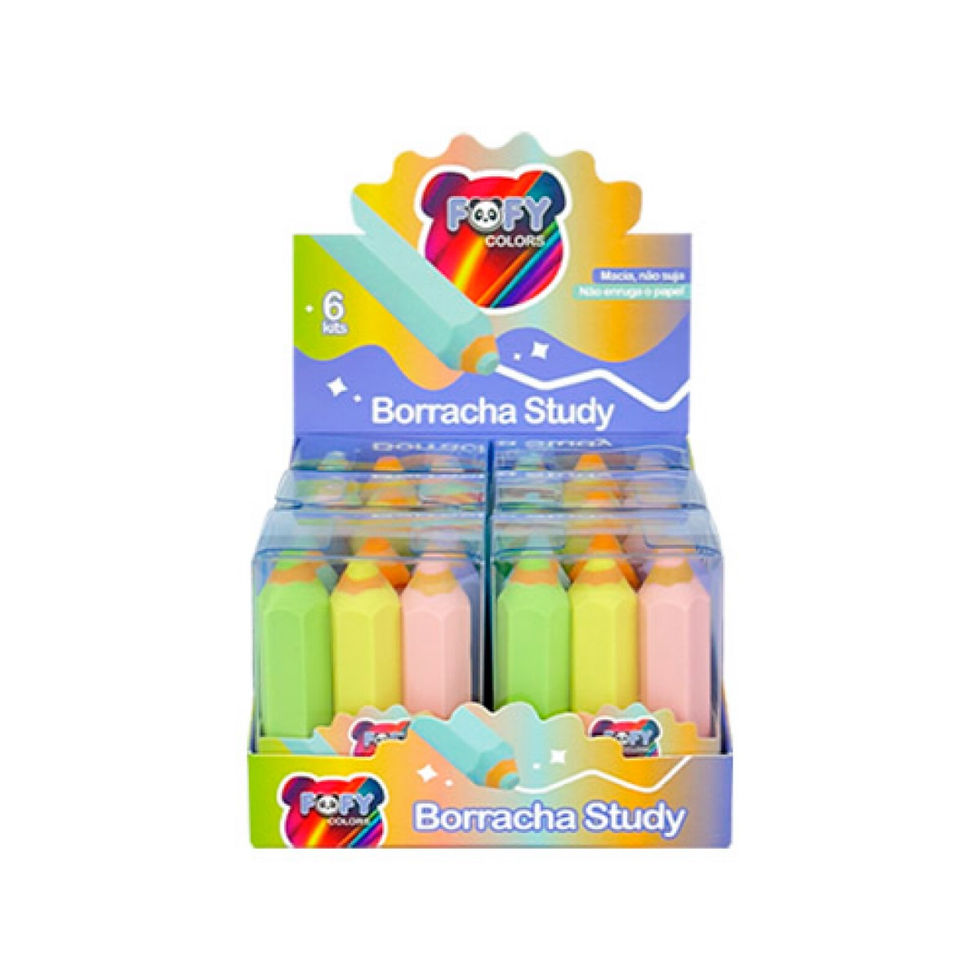 Borracha Study Fofy - Kit com 6 Unidades - Papelaria Criativa