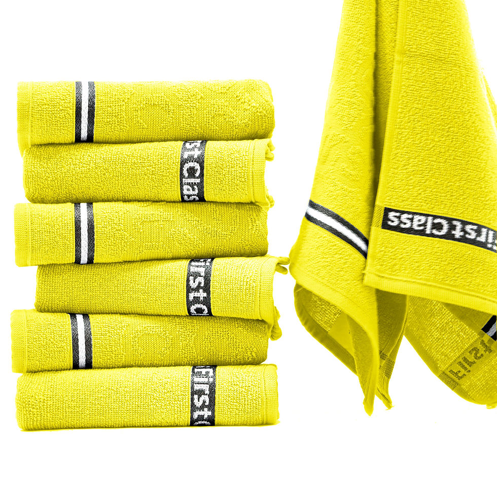Miniatura: Toalha Academia Sou First Class - Amarelo - Padrao