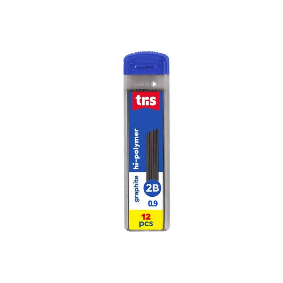 Grafite Tris Hi-Poly 0,9 mm 2B – 12 Minas
