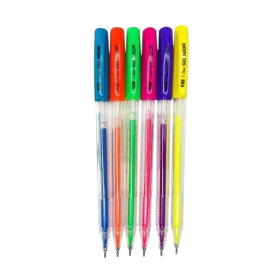Estojo Caneta Neon Gel da Kaz - 6 Cores - imagem 2