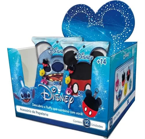Acessório Colecionável Bolsinha Chaveiro Pelúcia Mini Fluffy Disney - DAC - UND