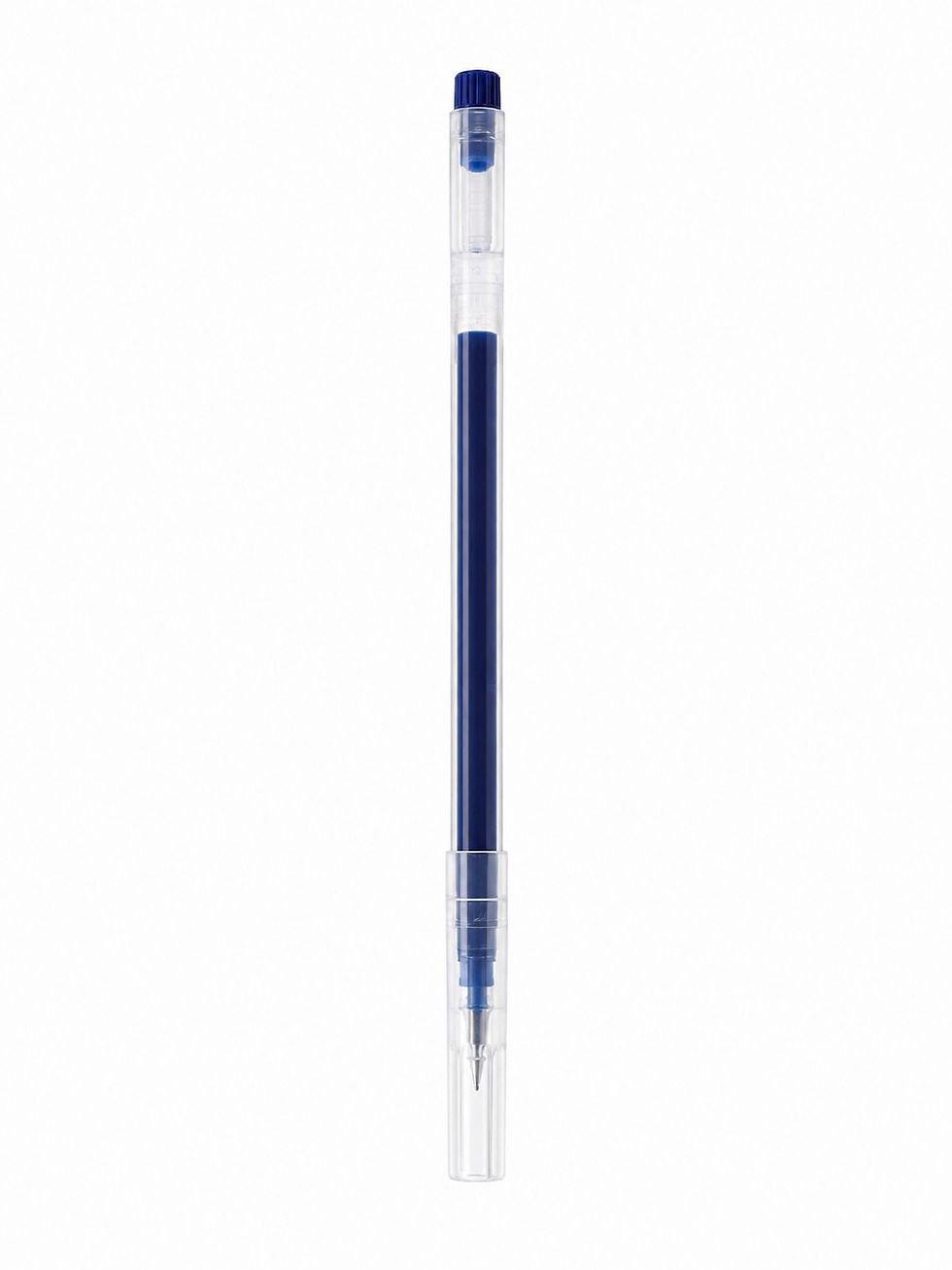 Caneta Em Gel Azul 0,5mm Transparente | Escrita Fina e Macia Para Escola,