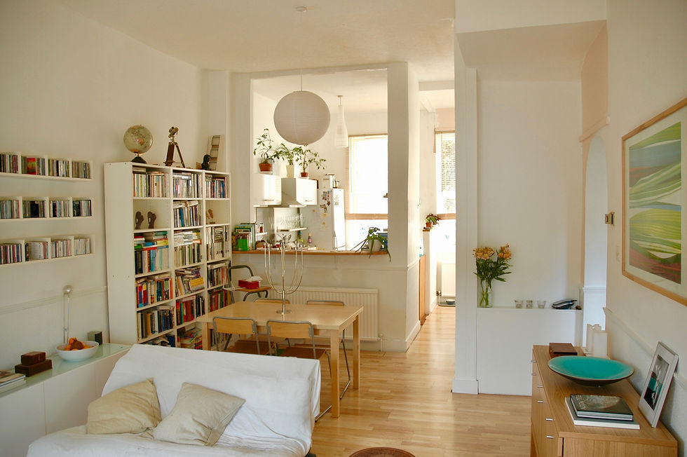 View of living / dining area