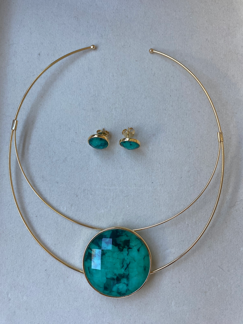 Conjunto Chocker Esmeralda 