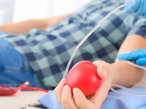 O Rh Positive blood donor at the hospital.