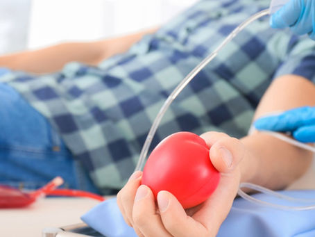 O Rh Positive blood donor at the hospital.