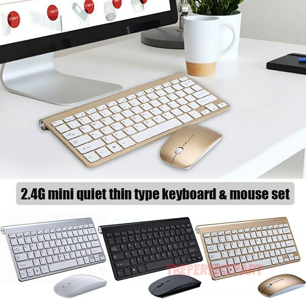 Compact 2.4G Wireless Keyboard and Mouse Combo for Mac/PC