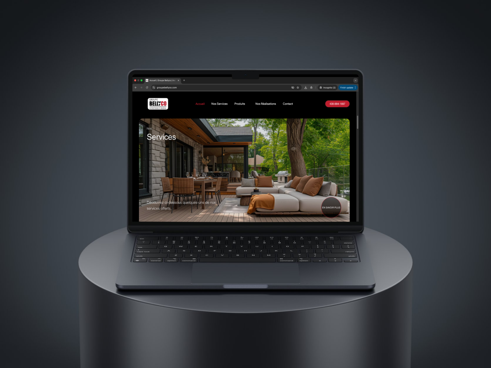 Réalisation Prowix — Groupe Bellyco, Construction & Aménagement Extérieur sur Wix Studio